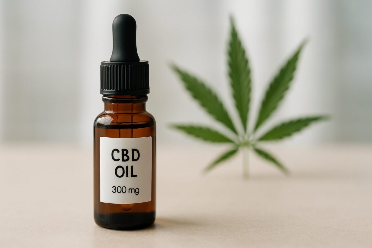 CBD et sommeil naturel, flacon d’huile apaisante